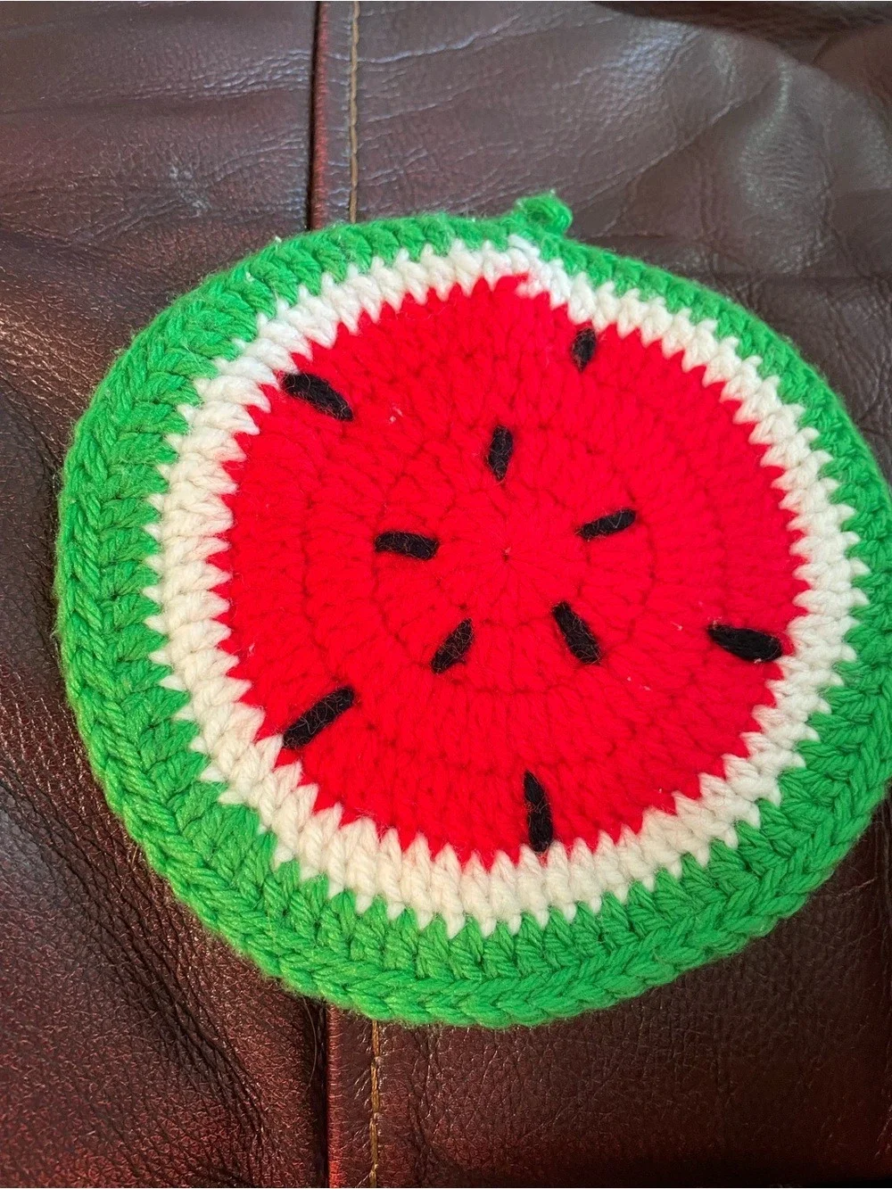 Handmade Crochet Watermelon Potholders Vintage Colorful